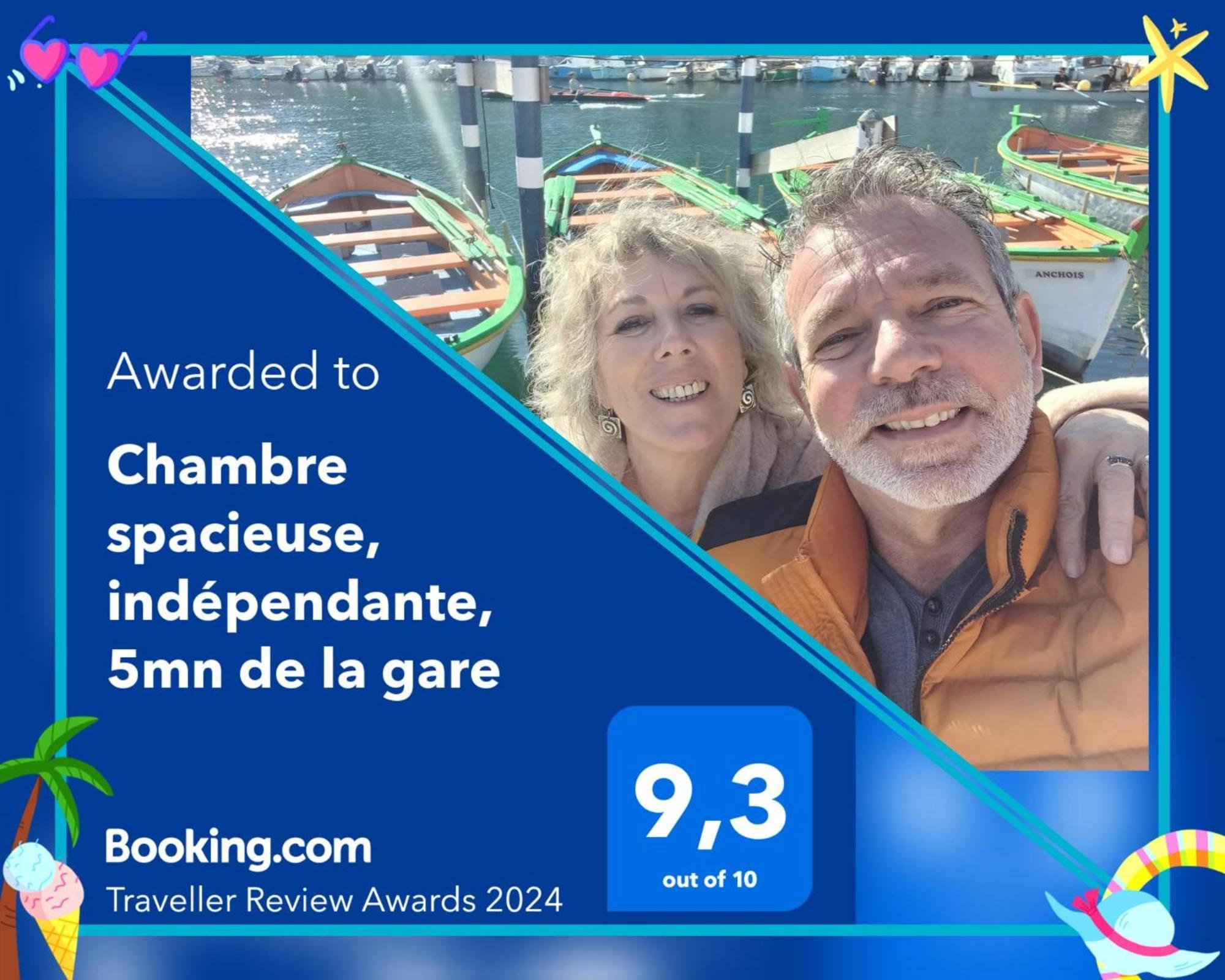 Chambre Spacieuse, Independante, 5Mn De La Gare Narbonne Extérieur photo